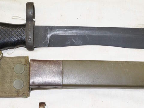 CETME, FR7, FR8 bolo bayonet with scabbard.