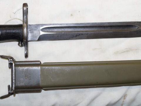 GM50 bayonet with scabbard for M1 bayonet.
