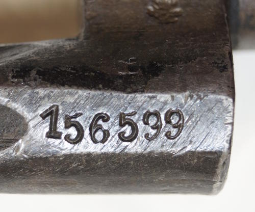 Austrian captured and re-issed Russian Ob.1891 Mosin-Nagant Cruciform socket bayonet with steel scabbard.