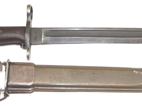 BM59 bayonet with scabbard.