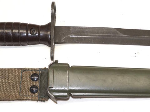 BM59 bayonet with scabbard.
