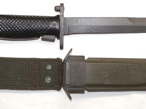 M5 bayonet with M8A1 scabbard.