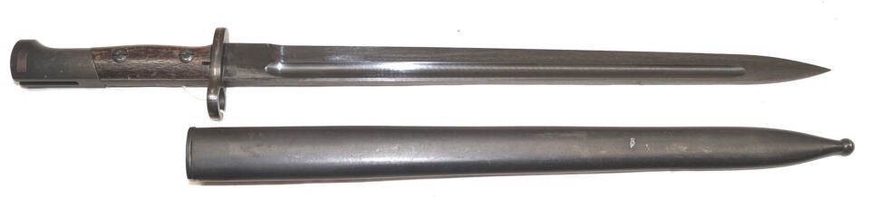 Chinese produced FN1924 long bayonet with scabbard.