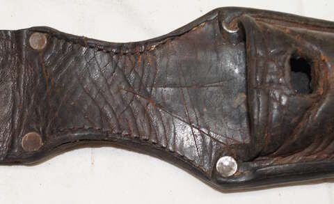 Bulgarian leather frog for M95 Steyr bayonets.