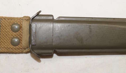 Italian produced M8 bayonet scabbard only for M4 bayonets.