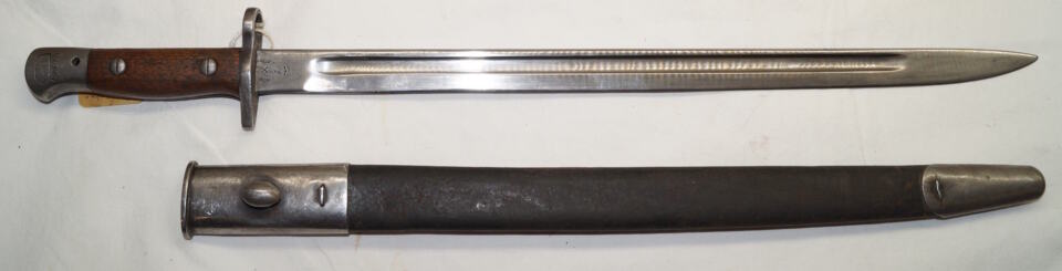 Afghan issue P1907 bayonet with scabbard.