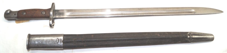 Afghan issue P1907 bayonet with scabbard.