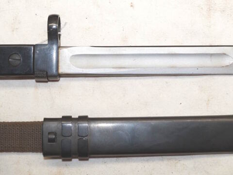 East German AK47 bayonet with scabbard.